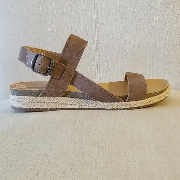 Lucky Brand Gadine Leather Jute Sandals - Picture 2 of 14